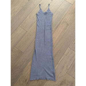 Freshman199 Knit Maxi Dress Size Small Blue Slate